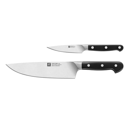 (2‑Piece) ZWILLING | Knife Set – Paring & Chef’s Knife - FRIODUR® Ice‑Hardened - Made in Germany - Black Handles