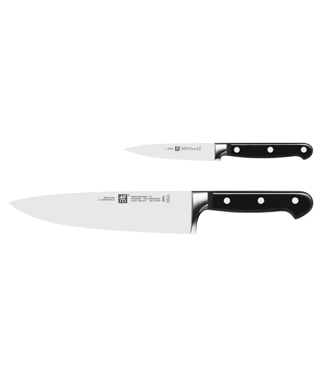 (2‑Piece) ZWILLING | Professional S Knife Set – 10 cm Paring & 20 cm Chef - FRIODUR Blades - Made in Germany
