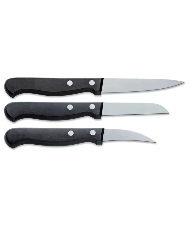 (3 pieces) F. DICK | Knife set – Superior - X50CrMoV15 - German-made - Black/Silver handle
