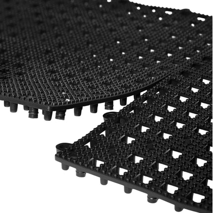 (3 pieces) FUCHS | DELFIN® Rubber drip mat - set of 2 - 315x315mm - pluggable - black