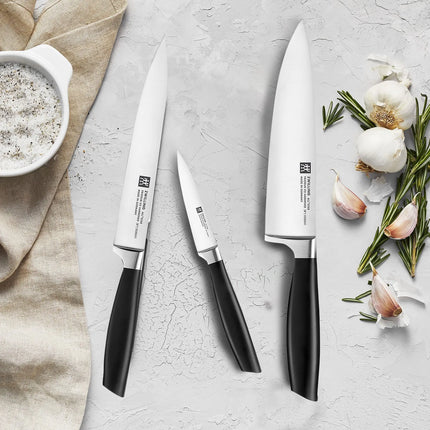 (3 pieces) ZWILLING | All Star Knife Set – Black Handle - FRIODUR Ice-Hardened - Made in Germany