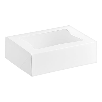 Hộp giấy đựng bánh có cửa sổ màu trắng Baker's Lane 20 x 15 x 6 cm - Thùng 200 cái