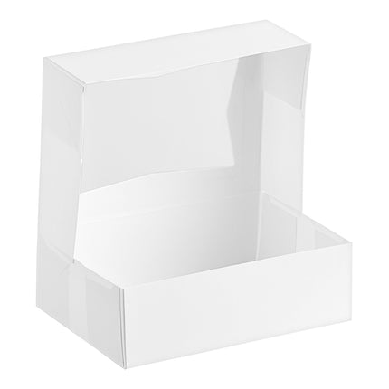 Hộp giấy đựng bánh có cửa sổ màu trắng Baker's Lane 20 x 15 x 6 cm - Thùng 200 cái