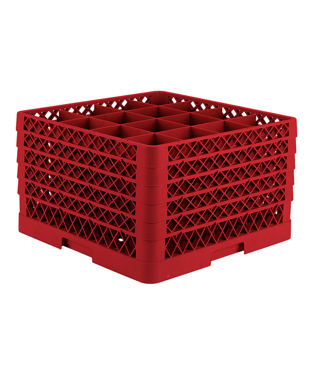 Giá đựng ly 16 ngăn màu đỏ Vollrath Traex® TR8DDDDD cỡ đầy đủ cao 27,9 cm