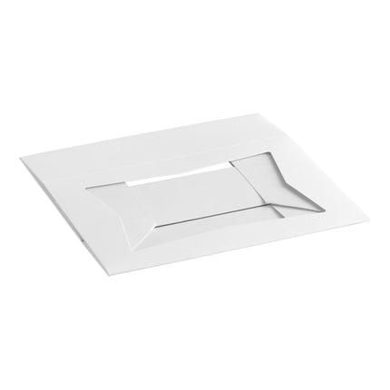 Hộp bánh có cửa sổ bật tự động Baker Lane 36 x 25 x 10 cm trắng cỡ 1/4 khay, tùy chỉnh - Thùng 100 cái