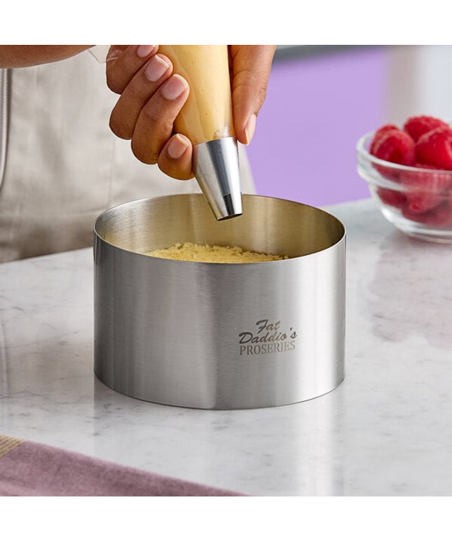 Khuôn vòng tròn inox làm bánh / tạo hình Fat Daddio's SSRD-5030 ProSeries 13 x 8 cm