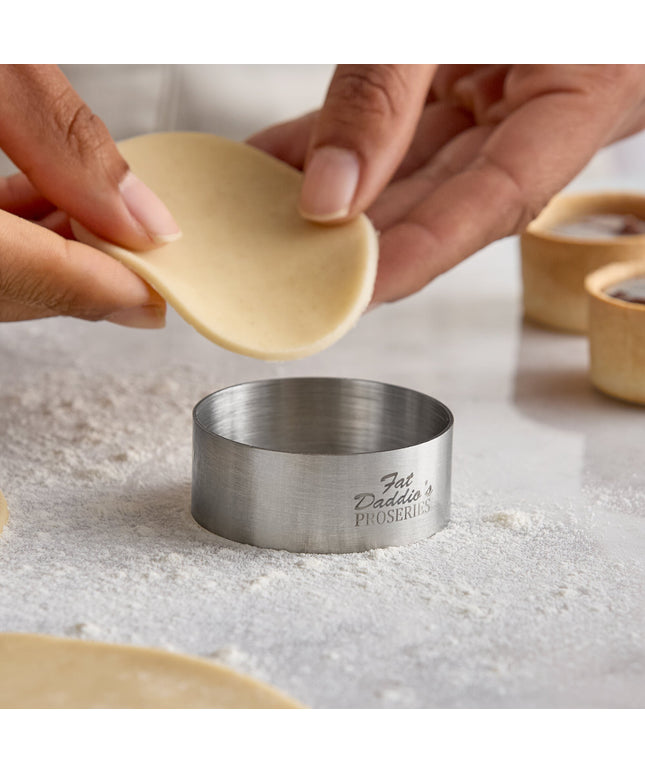 Khuôn tạo hình tartlet tròn inox Fat Daddio's SSRD-2075 ProSeries 5 x 1,9 cm