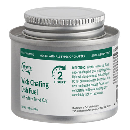 Nhiên liệu cồn hâm nóng dạng bấc Choice 2 giờ nắp vặn an toàn - Thùng 24 hộp