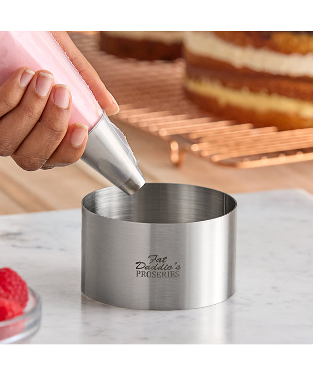 Khuôn tròn inox làm bánh / định hình Fat Daddio's SSRD-3520 ProSeries 9 x 5 cm