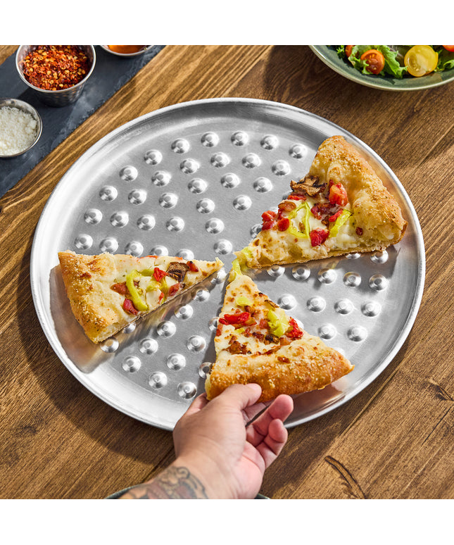 Khay pizza American Metalcraft NHACTP12 30,5 cm dày nhôm coupe có gờ chống trượt