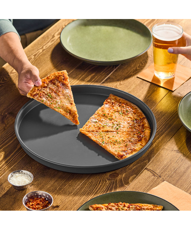 Khuôn pizza đế sâu thành thẳng nhôm anod cứng American Metalcraft HC4014 36 x 2,5 cm