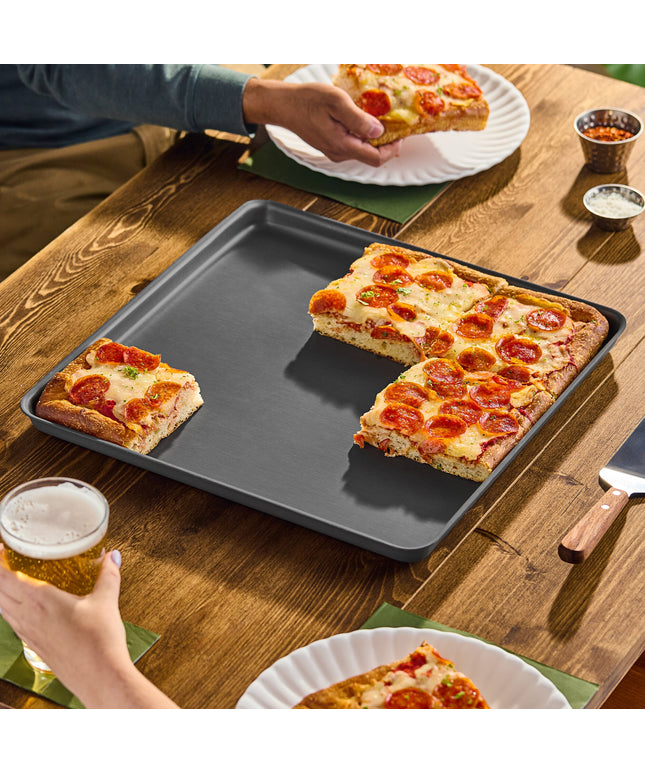 Khuôn pizza vuông bằng nhôm phủ cứng anod hóa American Metalcraft HCSQ1610 41 x 41 x 2,5 cm