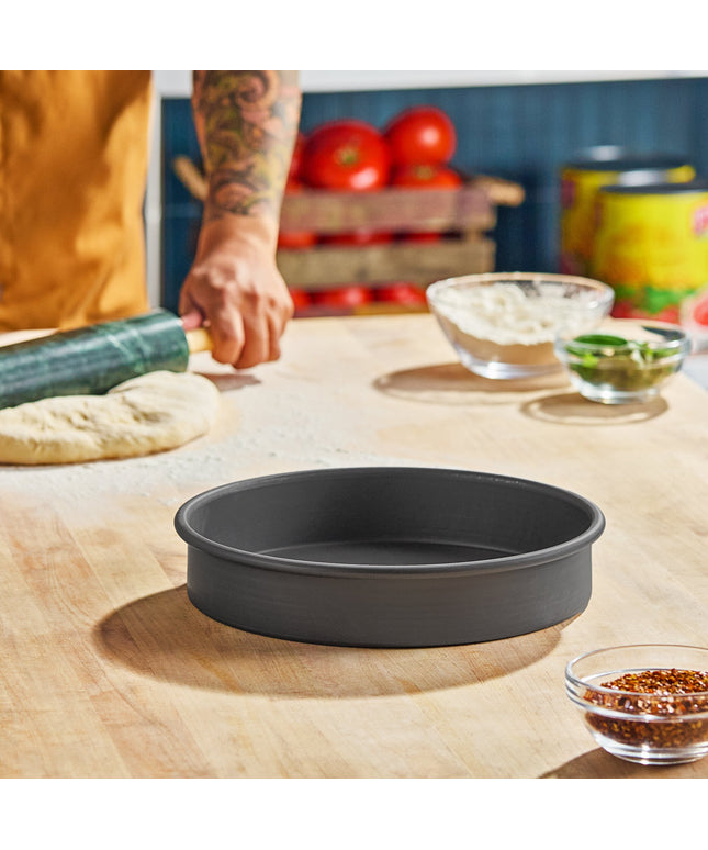 Khuôn pizza đế sâu / bánh gato nhôm anod cứng thành thẳng American Metalcraft HC80092 23 x 5 cm