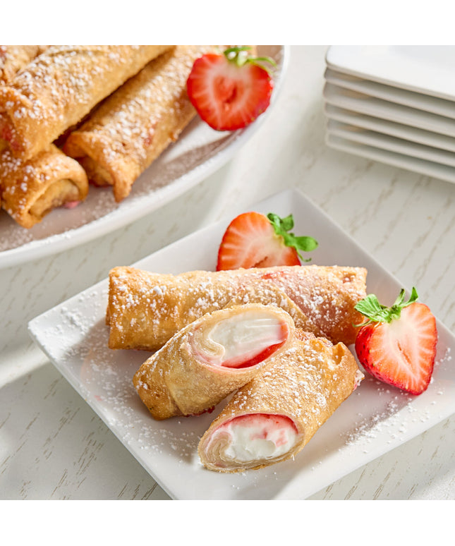 Chả giò tráng miệng cheesecake dâu Finger Food Products 57 g - Thùng 72 cái
