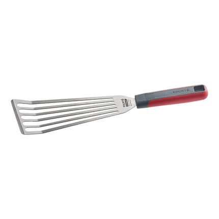 Xẻng lật cá / trứng thép không gỉ chịu nhiệt cao Fourté ThermaGuard có rãnh, tay cầm nylon 23 x 10 cm