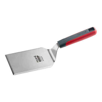 Xẻng lật thép không gỉ chịu nhiệt cao Fourté ThermaGuard cạnh vuông vát đặc, tay cầm nylon 13 x 10 cm