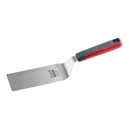Xẻng lật thép không gỉ chịu nhiệt cao Fourté ThermaGuard cạnh vuông đặc, tay cầm nylon 15 x 8 cm