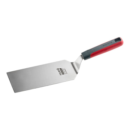 Xẻng lật thép không gỉ chịu nhiệt cao Fourté ThermaGuard cạnh vuông đặc, tay cầm nylon 20 x 10 cm