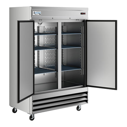 Tủ đông cửa mở 2 khoang cửa đặc thép không gỉ Avantco SS-2F-HC 137 cm