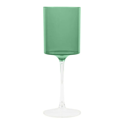 Ly rượu vang nhựa hai tông xanh và trong Posh Setting 414 ml - Thùng 60 cái