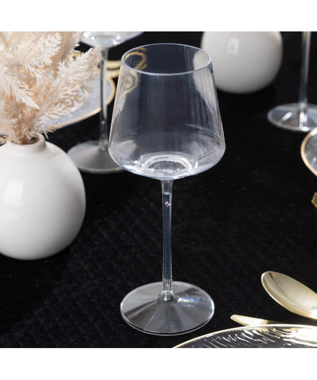 Ly rượu vang chân cao nhựa HIP Posh Setting 414 ml trong suốt - Thùng 48 cái