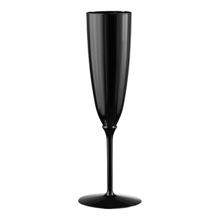Ly champagne nhựa Posh Setting 177 ml màu đen một mảnh - Thùng 96 cái