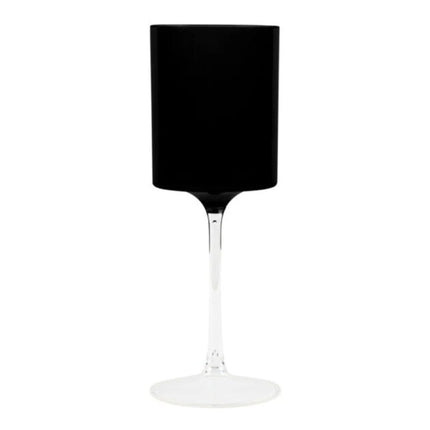 Ly rượu vang nhựa hai tông đen và trong Posh Setting 414 ml - Thùng 60 cái