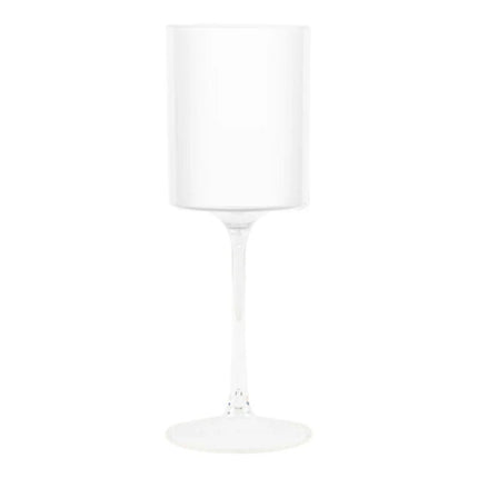 Ly rượu vang nhựa hai tông trắng và trong Posh Setting 266 ml - Thùng 60 cái