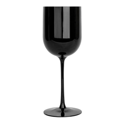 Ly rượu chân nhựa đen tròn Posh Setting 355 ml - Thùng 60 cái