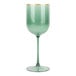 Ly rượu vang nhựa Posh Setting tròn xanh lá 355 ml viền vàng - Thùng 60 cái