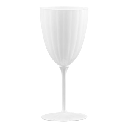 Ly rượu vang nhựa 1 mảnh Posh Setting 207 ml màu trắng - Thùng 96 cái