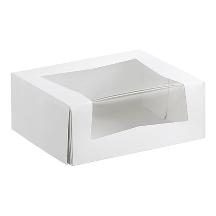 Hộp bánh cửa sổ bật tự động trắng Baker's Lane 23 x 18 x 9 cm, tùy chỉnh - Gói 10 cái