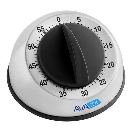 Đồng hồ hẹn giờ nhà bếp cơ bằng thép không gỉ 60 phút AvaTek