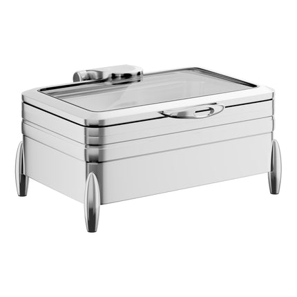 Nồi hâm Acopa Manchester 7,6 lít cỡ đầy đủ thép không gỉ dùng từ / truyền thống kèm nắp kính đóng êm và chân giữ cồn