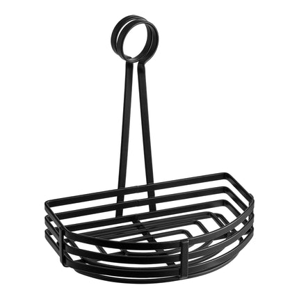 Giá đựng gia vị sắt rèn nửa tròn màu đen Choice kèm giá kẹp thẻ 20 x 24 cm