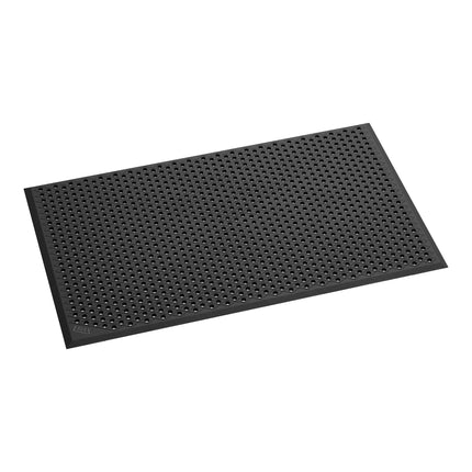 Thảm sàn cao su chống mỏi hoa văn kim cương viền vát Lavex 91 x 152 cm - Màu đen, dày 1,3 cm