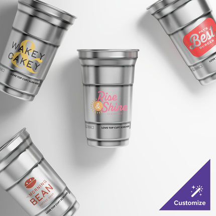 Ly nhôm tùy chỉnh Top Cup by Ball 266 ml in logo Top Cup - Thùng 645 cái