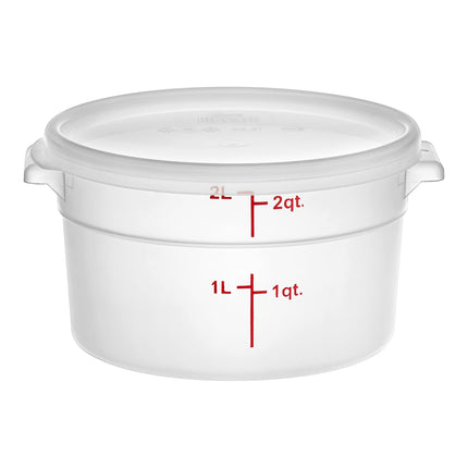 Hộp đựng thực phẩm nhựa PP tròn trong mờ kèm nắp Choice 1,9 lít - Thùng 12 cái