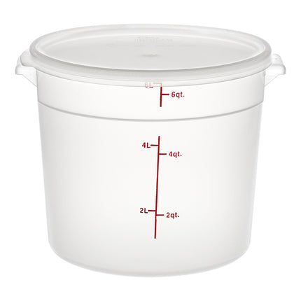 Hộp đựng thực phẩm nhựa PP tròn trong mờ kèm nắp Choice 5,7 lít - Thùng 12 cái