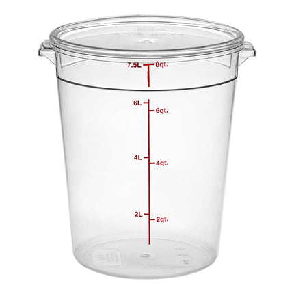 Hộp đựng thực phẩm nhựa polycarbonate tròn trong suốt kèm nắp Choice 7,6 lít - Thùng 12 cái