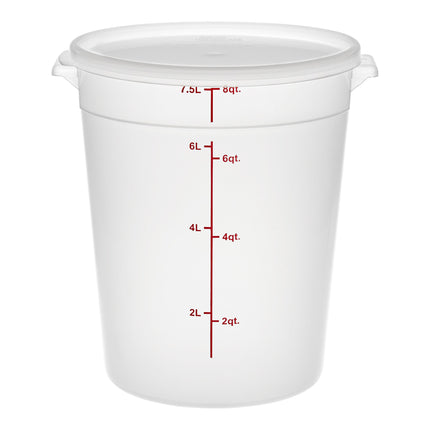 Hộp đựng thực phẩm nhựa PP tròn trong mờ kèm nắp Choice 7,6 lít - Thùng 12 cái