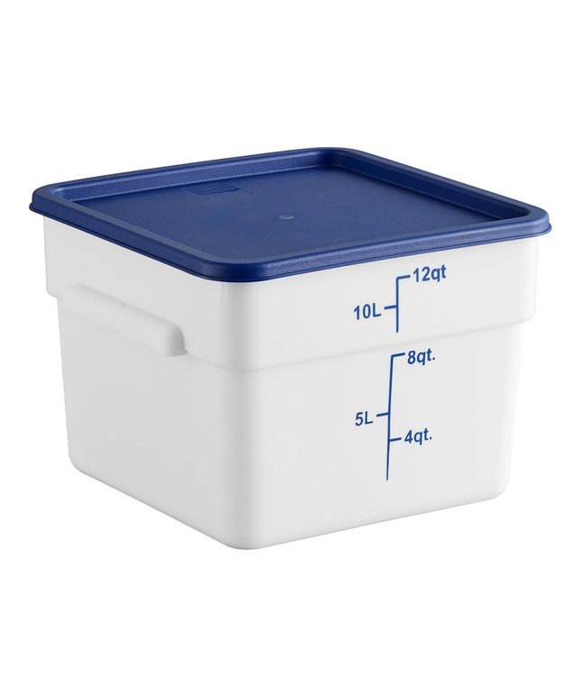 Hộp đựng thực phẩm nhựa PP vuông trắng kèm nắp xanh dương Choice 11,4 lít