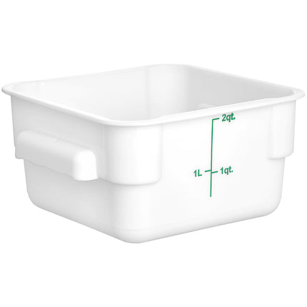 Hộp đựng thực phẩm nhựa PP vuông trắng kèm nắp xanh lá Choice 1,9 lít - Thùng 6 cái