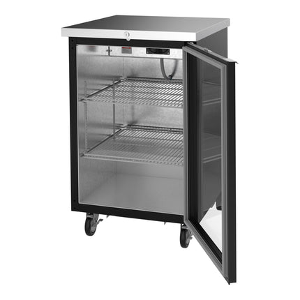 Tủ mát quầy bar cửa kính đạt chuẩn thực phẩm đen Beverage-Air BB24HC-1-FG-B 61 cm