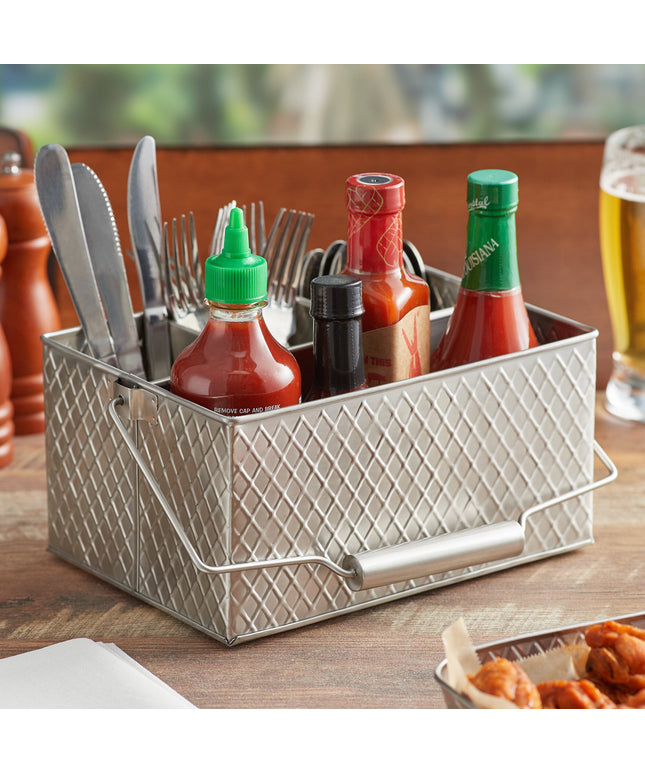 Khay đựng dao dĩa / gia vị inox TableCraft Lattice 27 x 22 cm 10040 - Thùng 4 cái