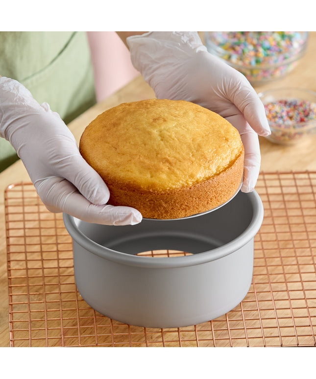 Khuôn bánh phô mai đáy rời nhôm anod Fat Daddio's PCC-63 ProSeries tròn thành thẳng 15 x 8 cm