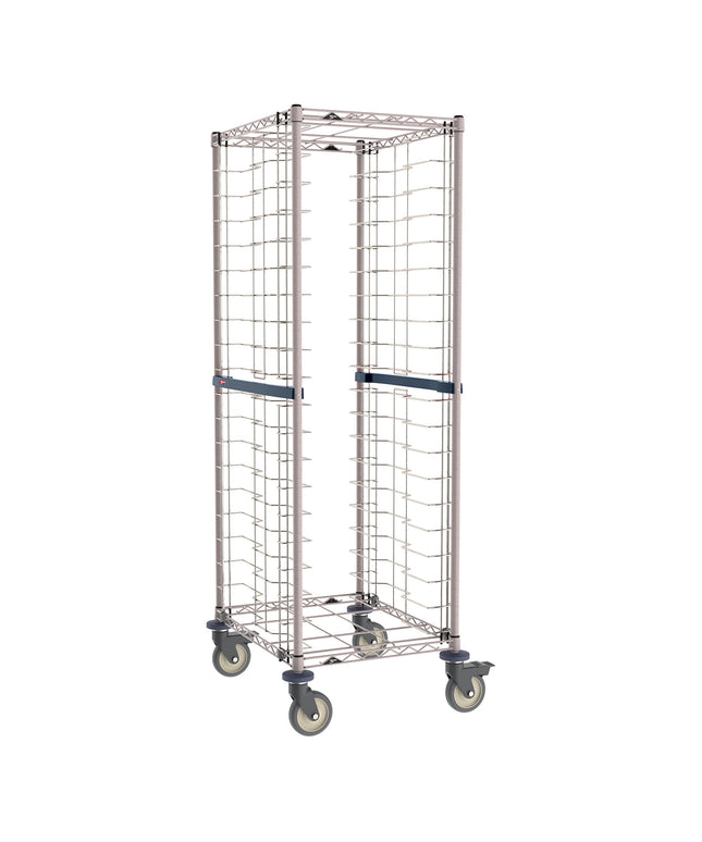 Xe giá đựng khay nướng 20 khay Metro RE3K4S Super Erecta xám epoxy nạp đầu, bánh xe không để lại vệt - Chưa lắp ráp