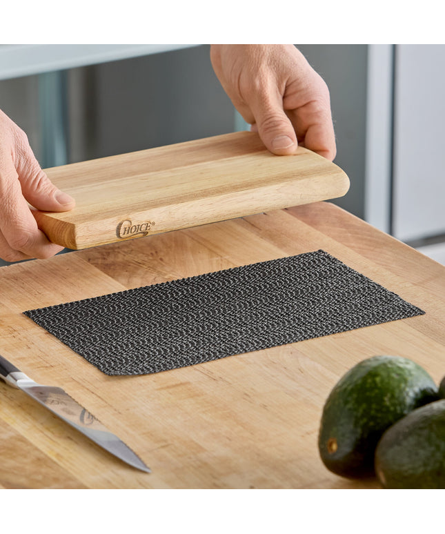 Thảm quầy bar Choice 26 cm x 15,9 cm đen Non-Slip nhựa Cutting Board Liner - Gói 6 cái