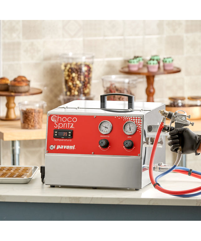 Máy phun chocolate điện để bàn inox Pavoni Ciocospritz 42 x 40 x 40 cm - 110V