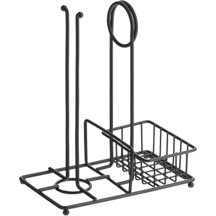 Giá đựng khăn giấy / khay gia vị kim loại sơn tĩnh điện đen TableCraft 25 x 15 x 31 cm - Thùng 6 cái